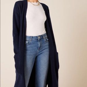 Dark Blue Knit Cardigan